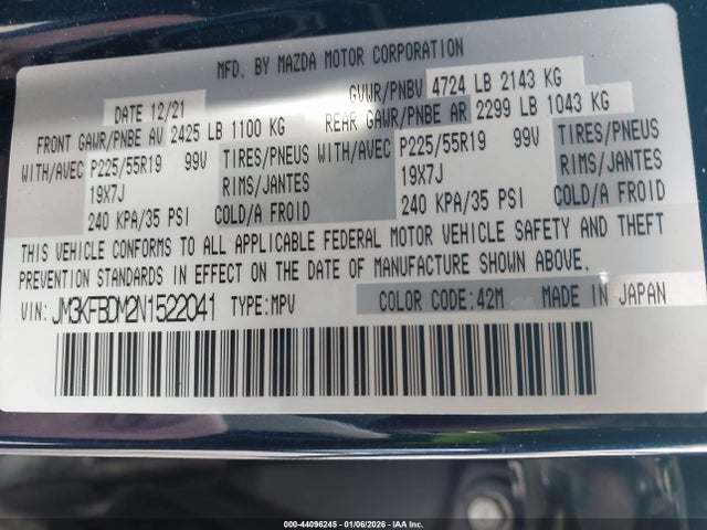 2022 MAZDA CX-5 JM3KFBDM2N1522041 Photo 8