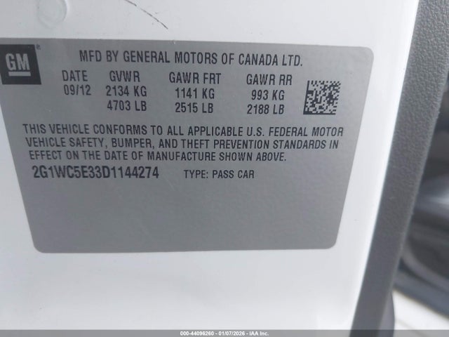2013 CHEVROLET IMPALA 2G1WC5E33D1144274 Photo 8