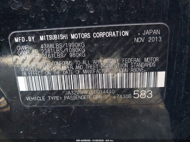 2014 MITSUBISHI LANCER JA32V6FVXEU014440 Photo 8