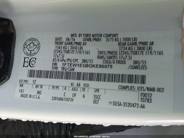 Ford F-150 Xlt 2016 1FTEW1EG8GKE86975 Image 9