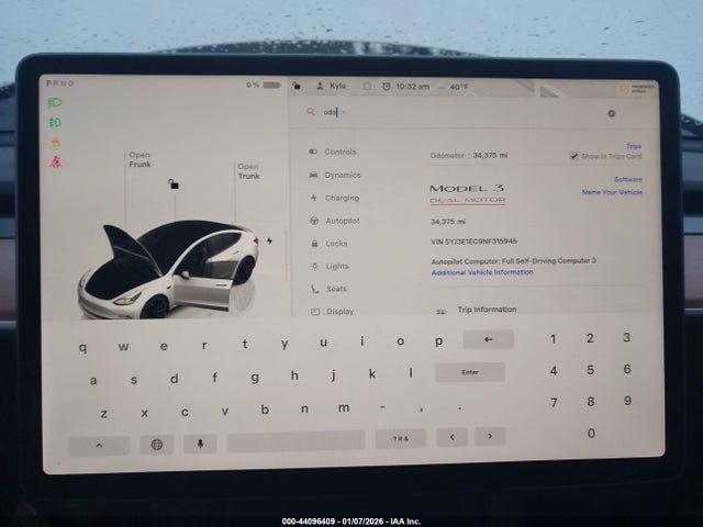 2022 TESLA MODEL 3 5YJ3E1EC9NF315945 Photo 6