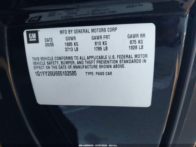 2006 CHEVROLET CORVETTE 1G1YY26U665102585 Photo 8