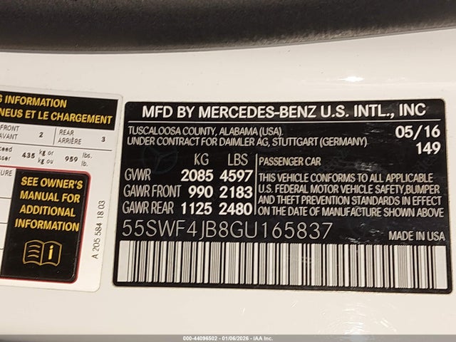 Mercedes-Benz C 300 2016 55SWF4JB8GU165837 Image 9
