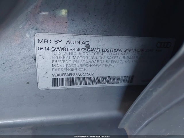 2015 AUDI A4 WAUFFAFL2FN011302 Photo 8