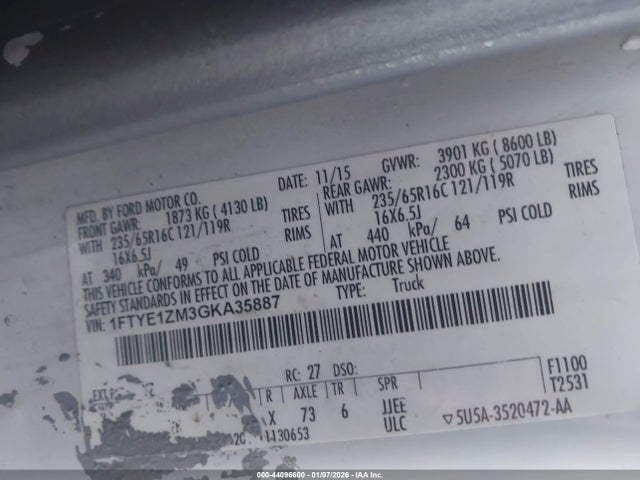 2016 FORD TRANSIT-150 1FTYE1ZM3GKA35887 Photo 8