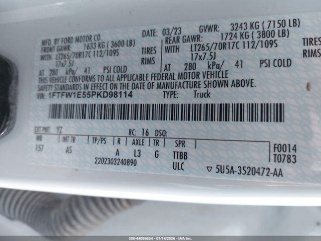 2023 FORD F-150 1FTFW1E55PKD98114 Photo 8