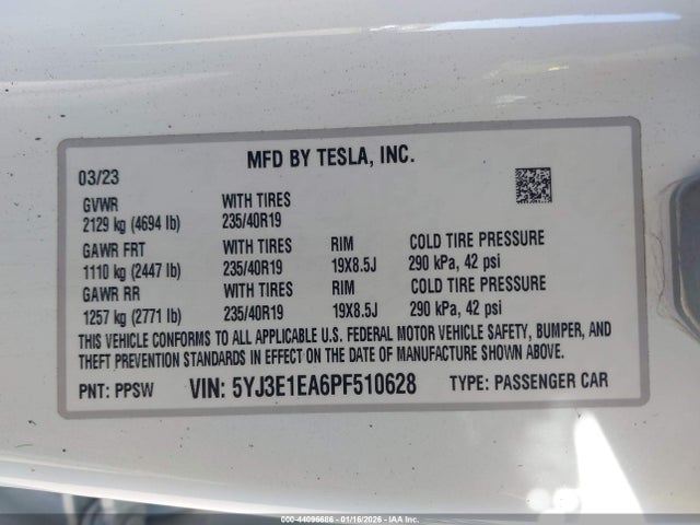 2023 TESLA MODEL 3 5YJ3E1EA6PF510628 Photo 8
