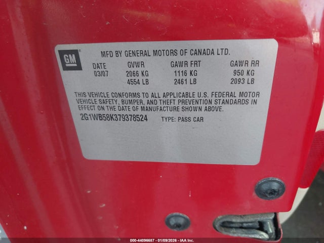 2007 CHEVROLET IMPALA 2G1WB58K379378524 Photo 8