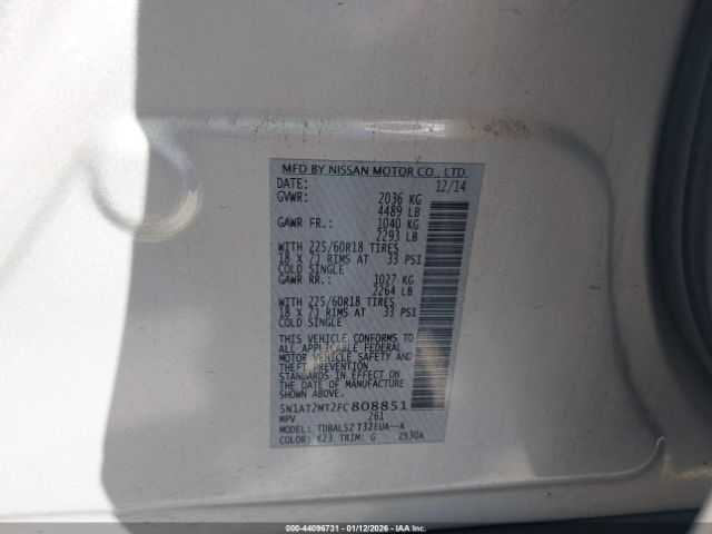 2015 NISSAN ROGUE 5N1AT2MT2FC808851 Photo 8