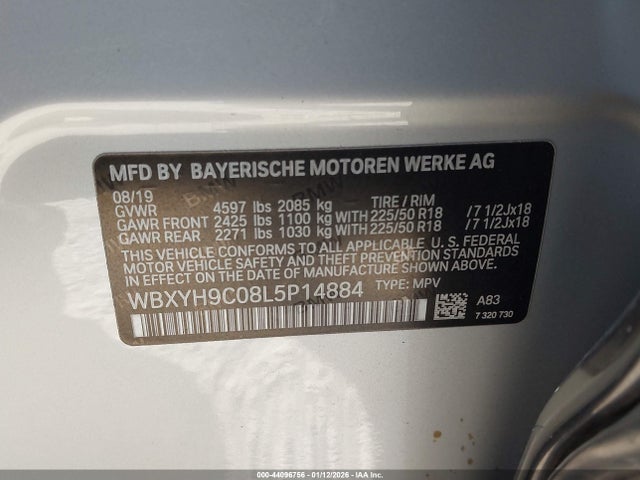 BMW X2 Sdrive28i 2020 WBXYH9C08L5P14884 Image 9