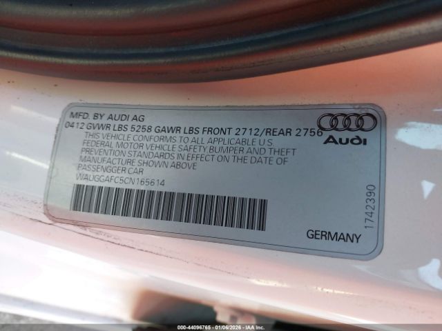 2012 AUDI A6 WAUGGAFC5CN165614 Photo 8