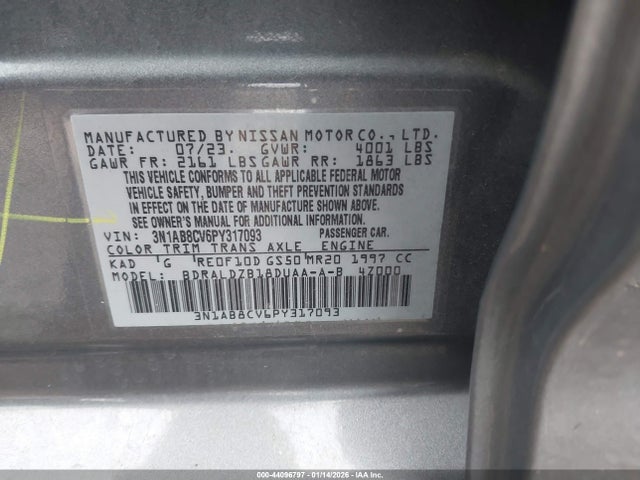 Nissan Sentra Sv Xtronic Cvt 2023 3N1AB8CV6PY317093 Image 9