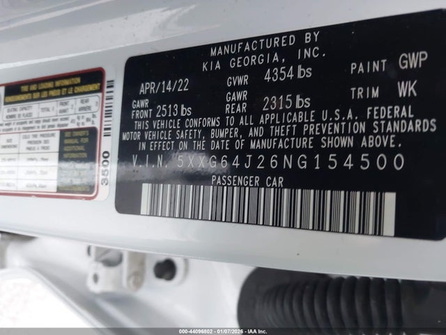 5XXG64J26NG154500 KIA K5 Gt-line