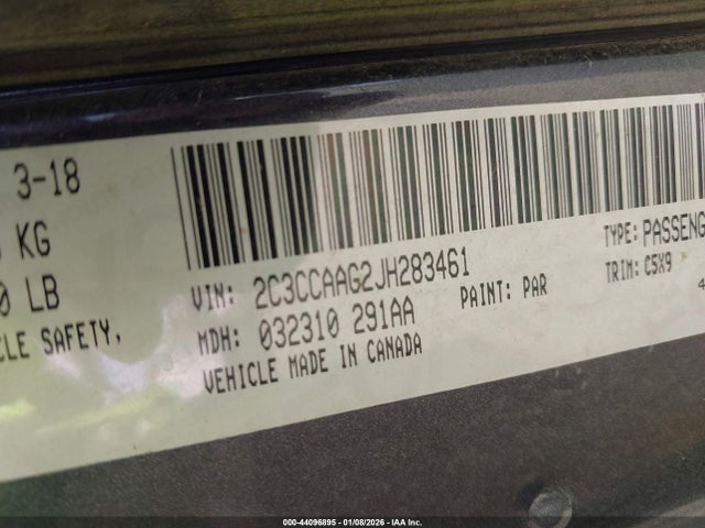 2018 CHRYSLER 300 2C3CCAAG2JH283461 Photo 8