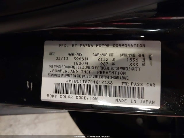 Продаж на аукціоні авто 2013 Mazda Mazda3 I Sv, vin: JM1BL1TG7D1812488, номер лоту: 44096913