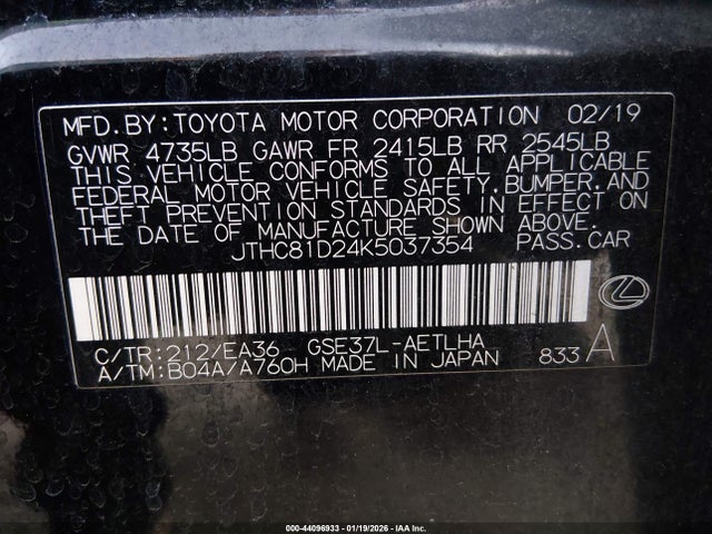 JTHC81D24K5037354 Lexus IS 300