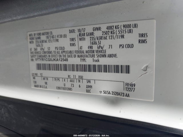 1FTYR1CG0JKA12548 Ford Transit-250