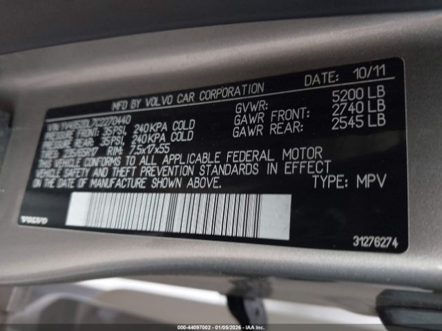 2012 VOLVO XC60 YV4952DL7C2270440 Photo 8