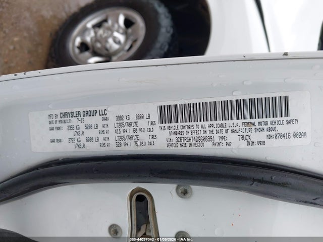 2013 Ram 2500 Tradesman მანქანა იყიდება აუქციონზე, vin: 3C6TR5HT4DG606991, აუქციონის ნომერი: 44097042