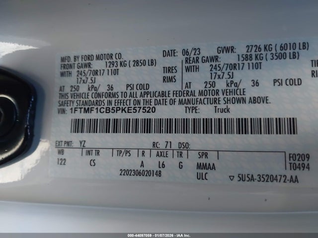Ford F-150 Xl 2023 1FTMF1CB5PKE57520 Image 9