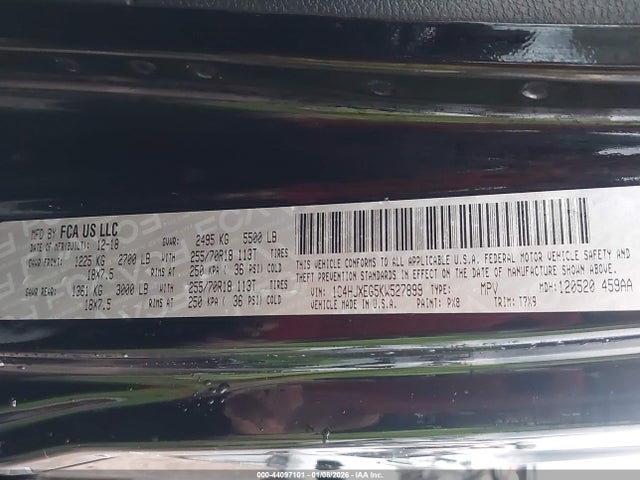 2019 JEEP WRANGLER UNLIMITED 1C4HJXEG5KW527899 Photo 8