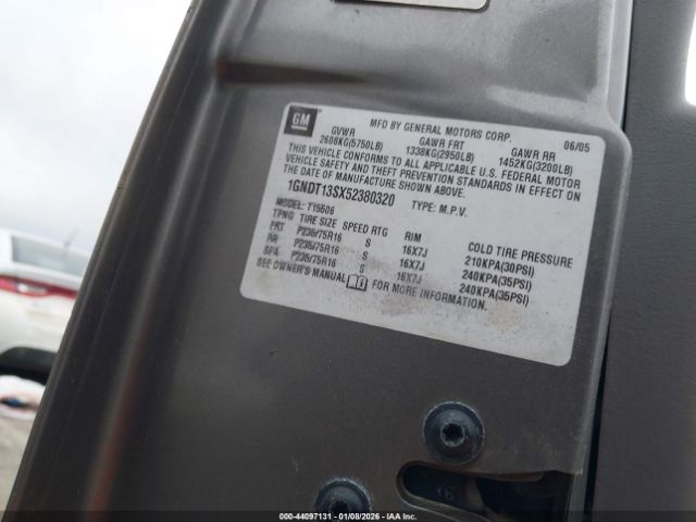 2005 CHEVROLET TRAILBLAZER 1GNDT13SX52380320 Photo 8