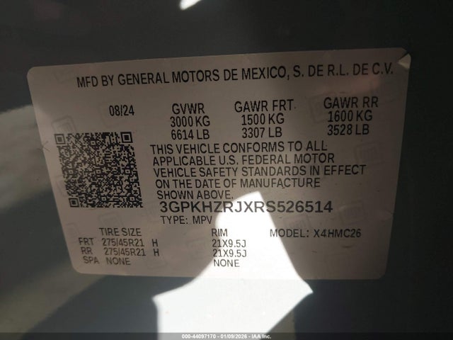 3GPKHZRJXRS526514 Honda Prologue Elite