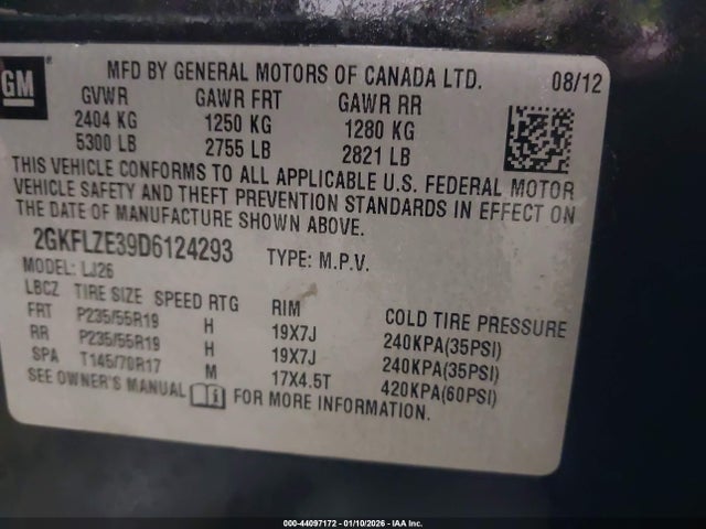 2013 GMC TERRAIN 2GKFLZE39D6124293 Photo 8