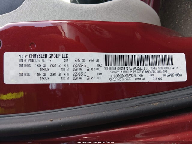 2013 CHRYSLER TOWN & COUNTRY 2C4RC1BGXDR585146 Photo 8