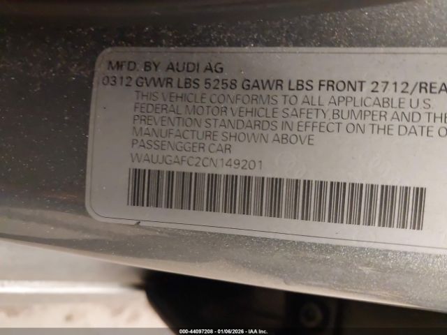 2012 AUDI A6 WAUJGAFC2CN149201 Photo 8