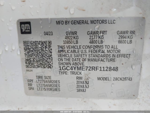 1GC4YME72RF112848 Chevrolet Silverado 2500hd 4wd Standard Bed Custom