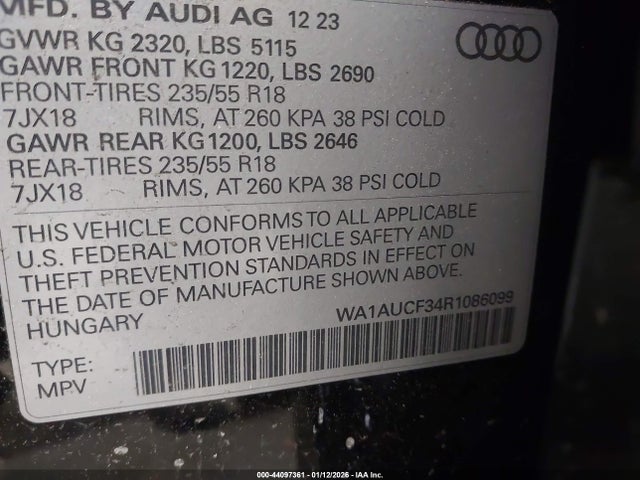 2024 AUDI Q3 WA1AUCF34R1086099 Photo 8