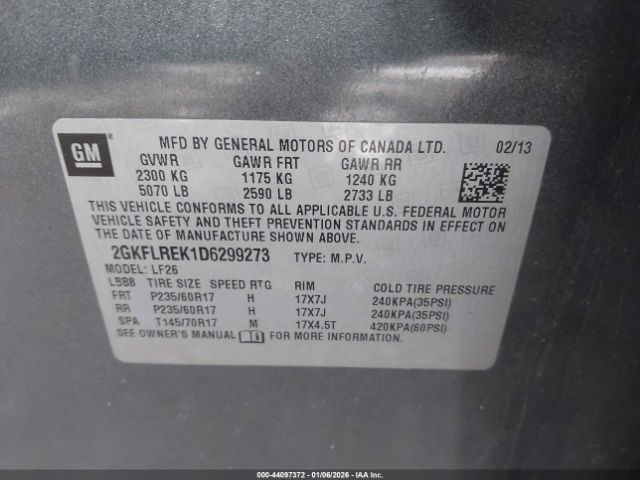 2013 GMC TERRAIN 2GKFLREK1D6299273 Photo 8