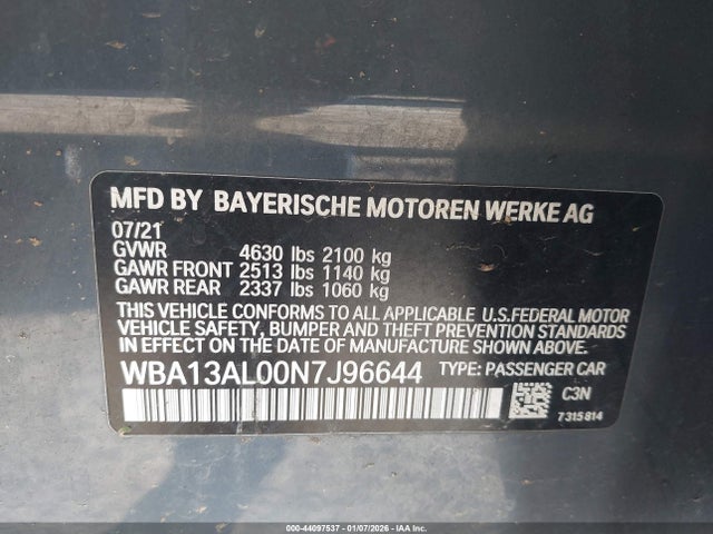 WBA13AL00N7J96644 BMW M235 Gran Coupe I Xdrive