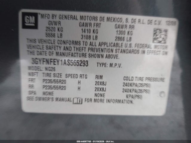 2010 CADILLAC SRX 3GYFNFEY1AS565293 Photo 8