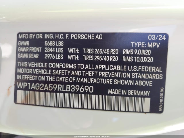 2024 PORSCHE MACAN WP1AG2A59RLB39690 Photo 8