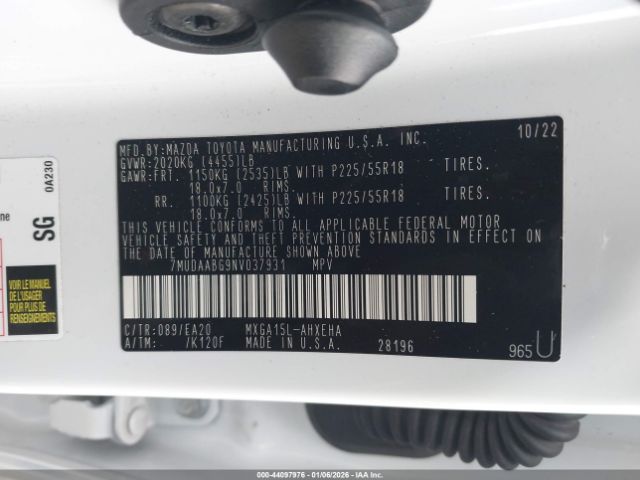 2022 TOYOTA COROLLA CROSS 7MUDAABG9NV037931 Photo 8