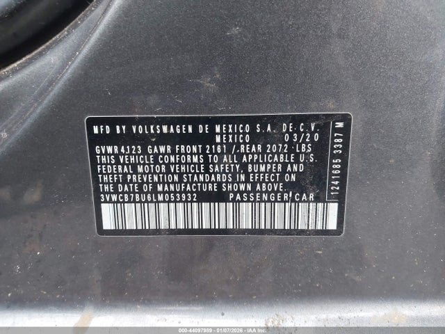 2020 VOLKSWAGEN JETTA 3VWCB7BU6LM053932 Photo 8