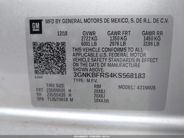 Chevrolet Blazer Premier 2019 3GNKBFRS4KS568183 Image 9