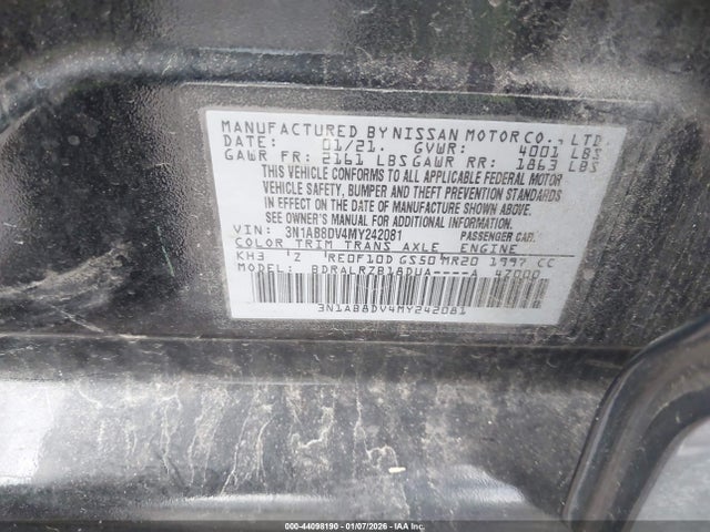 2021 NISSAN SENTRA 3N1AB8DV4MY242081 Photo 8