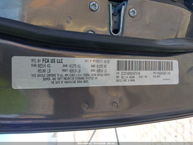 2019 DODGE CHARGER 2C3CDXBG5KH673146 Photo 8