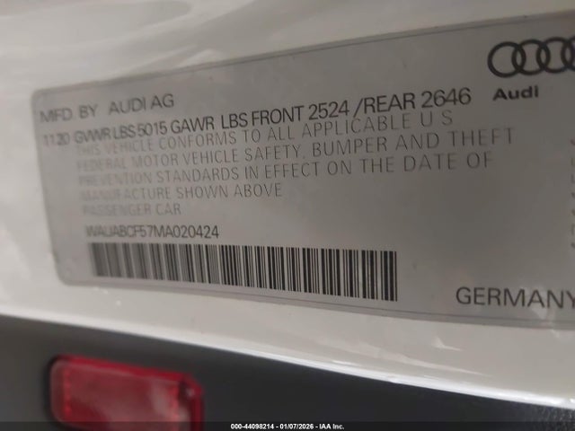 2021 AUDI A5 SPORTBACK WAUABCF57MA020424 Photo 8