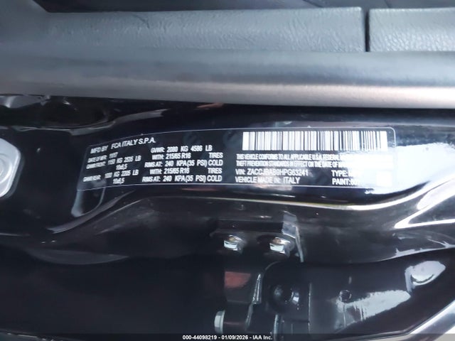 Продаж на аукціоні авто 2017 Jeep Renegade Sport 4x4, vin: ZACCJBAB9HPG63241, номер лоту: 44098219