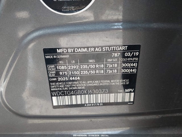 2019 MERCEDES-BENZ GLA 250 WDCTG4GB0KJ630373 Photo 8