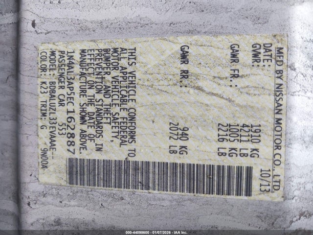 2014 NISSAN ALTIMA 1N4AL3AP5EC162887 Photo 8