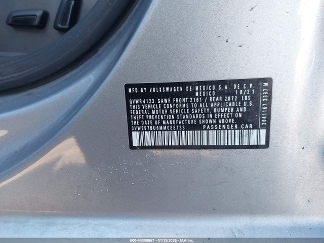 Продажа на аукционе авто 2021 Volkswagen Jetta 1.4t Sel, vin: 3VWE57BU6MM088133, номер лота: 44098657
