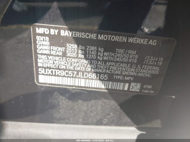 2018 BMW X3 5UXTR9C57JLD66165 Photo 8