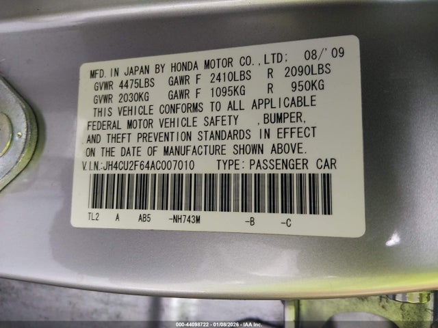 2010 ACURA TSX JH4CU2F64AC007010 Photo 8