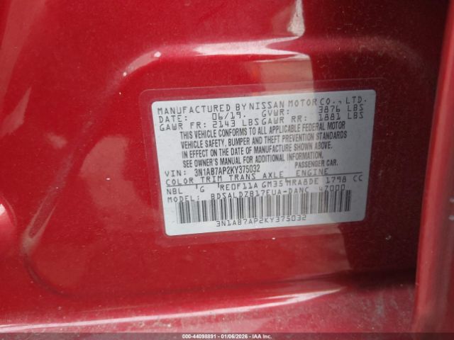 2019 NISSAN SENTRA 3N1AB7AP2KY375032 Photo 8