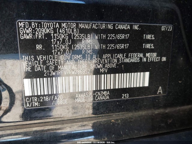 2023 TOYOTA RAV4 2T3W1RFV7PW286952 Photo 8